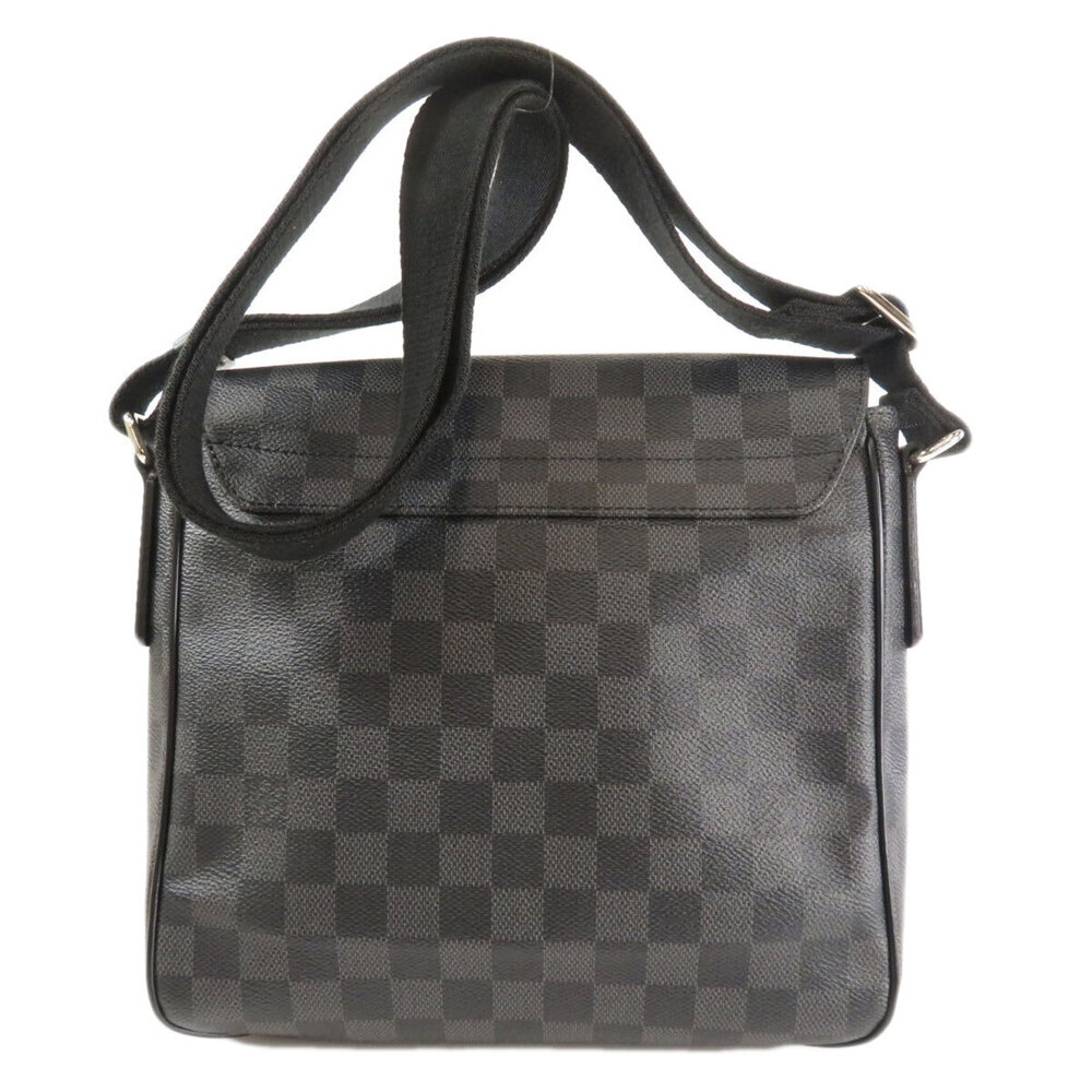Louis Vuitton Damier Canvas Bag Black Graphite District Shoulder Black
